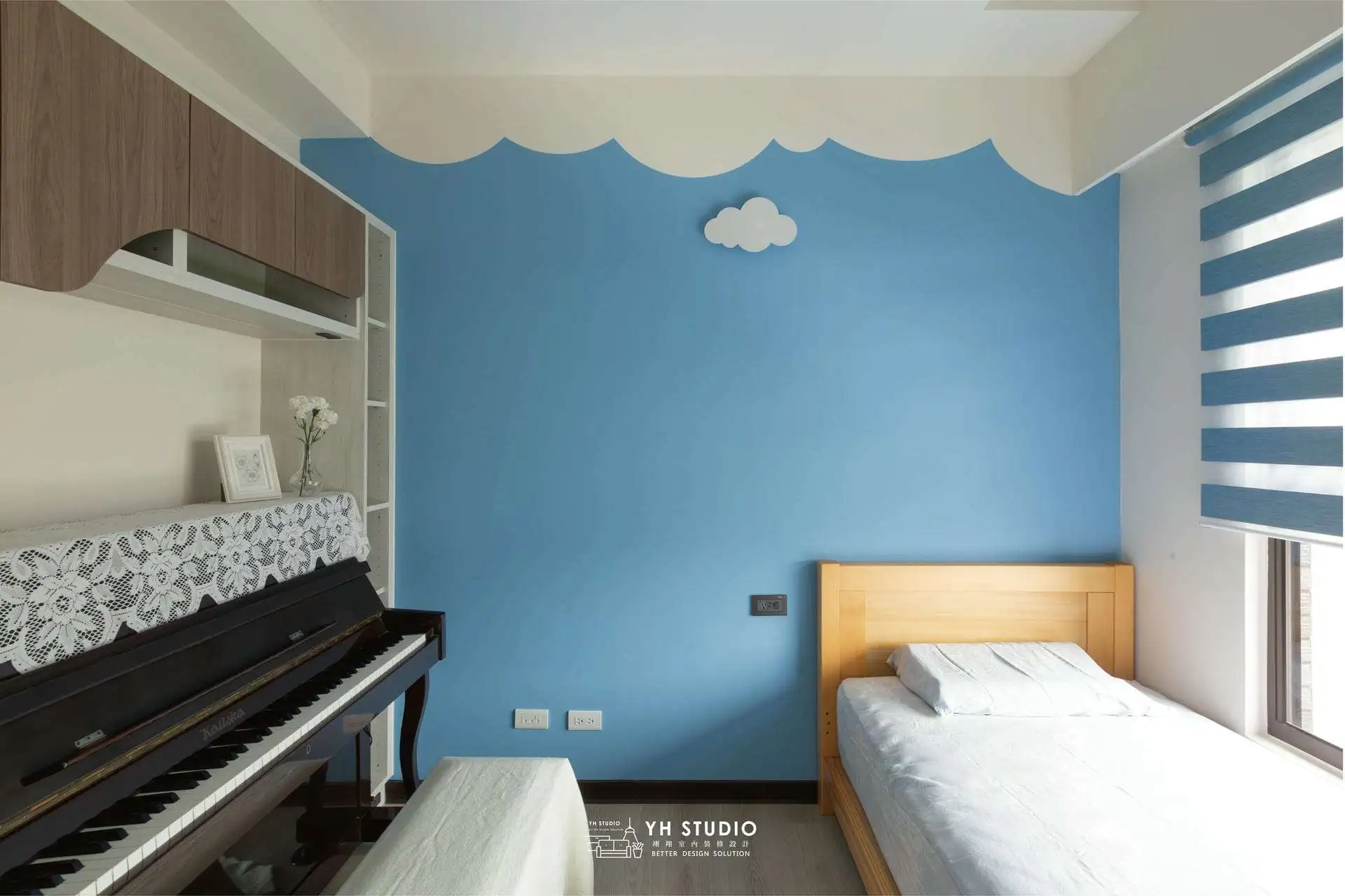 童趣主題牆 × 雲朵壁燈｜打造孩子專屬的夢想小天地